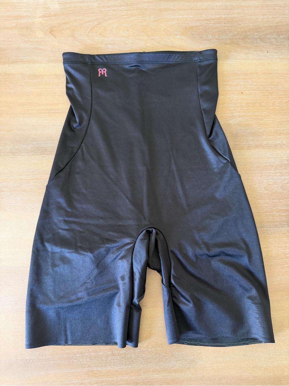 Ruby Ribbon High-Waist Black Shapewear Shorts with Gripper, Sz Large NWOT